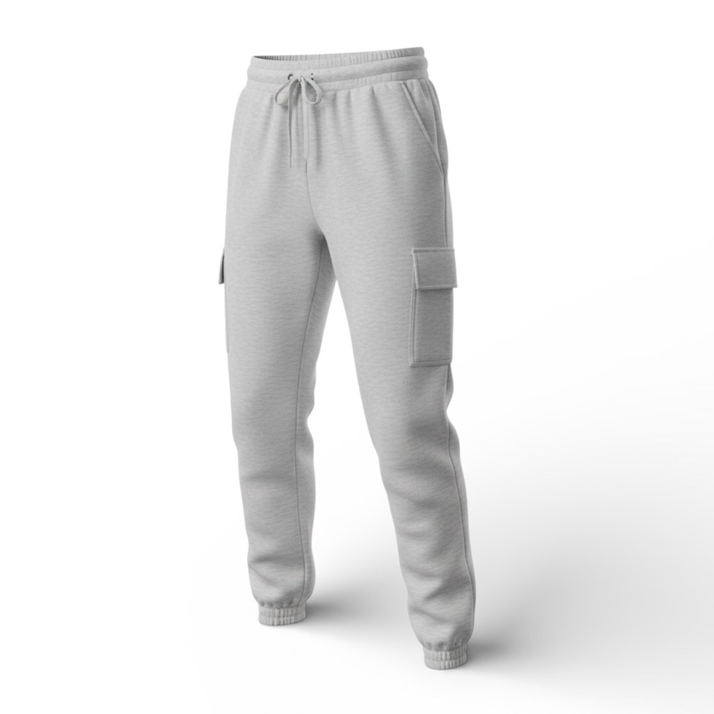 Yogalicious Light Gray Cargo Style Joggers - Picture 5 of 7